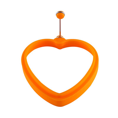 1vnt silikoniniai rankiniai keptų kiaušinių formos žiedai „pasidaryk pats“ širdies formos blynų omletas pusryčių formelės virtuvės kepimo gaminimo įrankiai