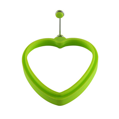 1vnt silikoniniai rankiniai keptų kiaušinių formos žiedai „pasidaryk pats“ širdies formos blynų omletas pusryčių formelės virtuvės kepimo gaminimo įrankiai