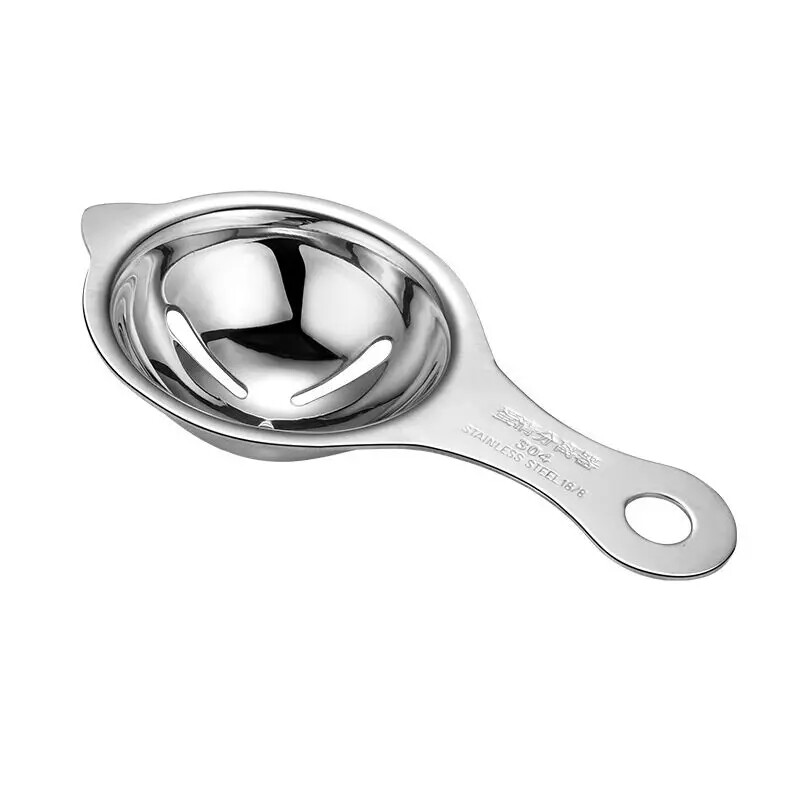 1 бр. Разделител за яйчен жълтък от неръждаема стомана Разделител за яйчен белтък Разделител за яйца Инструмент за готвене Печене Къмпинг Аксесоари за барбекю Основни