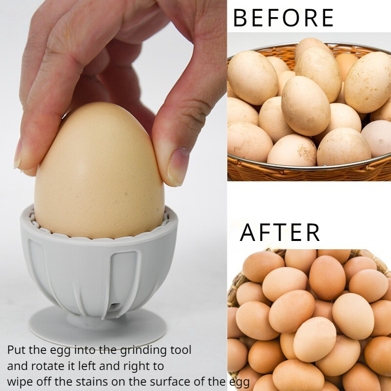 Силиконова четка за почистване на яйца Домакински ферми Яйце Патица Яйце Въртяща се четка за почистване