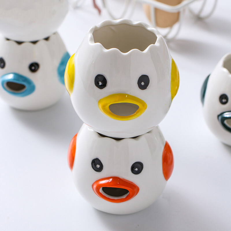 Mielas vištienos keramikinis kiaušinio baltymo separatorius Kūrybinis kiaušinio trynio baltymų separatorius filtras kepimo įrankiai virtuvės priedai