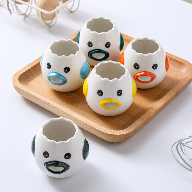 Mielas vištienos keramikinis kiaušinio baltymo separatorius Kūrybinis kiaušinio trynio baltymų separatorius filtras kepimo įrankiai virtuvės priedai