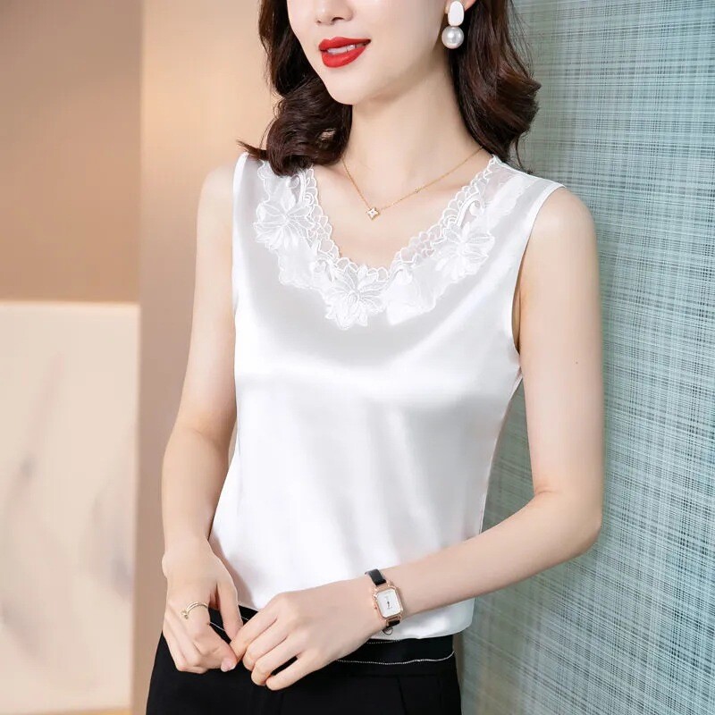 Дантелено кухо v-образно деколте, секси малка камизолка, дамско лятно вътрешно облекло, голям размер, готино момиче, горнище за отслабване, долнище