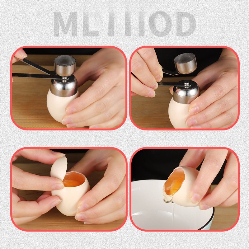 Otvarač za jaja Rezač jaja od nehrđajućeg čelika Alat za tučenje jaja Kuhinjski pribor za kuhanje Alati Kreativni dodaci 2-u-1 mutilica za jaja