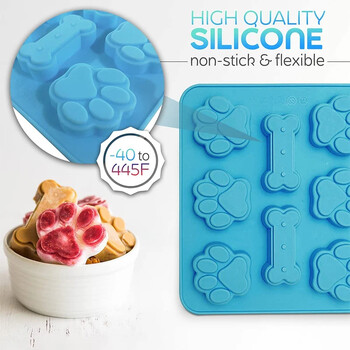 Cartoon Dog Footprints Silicone Cake Mold Done Creative Cookies, Cartoon Dog Bones Dog PAWS ice Cube Mold Gummy Pudding Jelly Ch