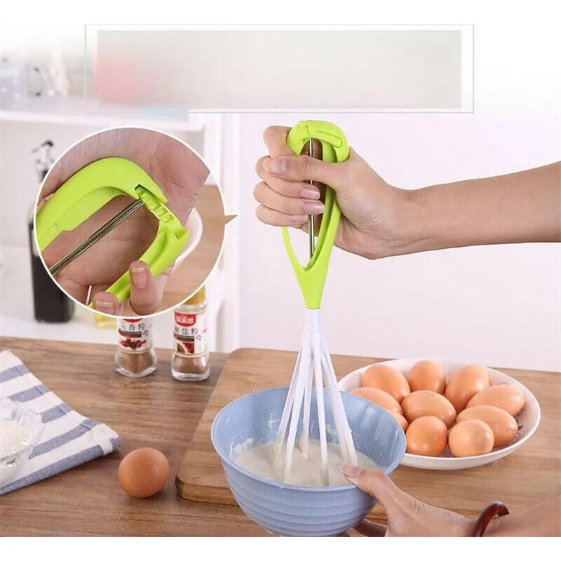 Virtuvė Pusiau automatinis besisukantis kiaušinių plaktuvas Daugiafunkcis namų mechaninis rankinis grietinėlės maišytuvas Virtuvės priedai