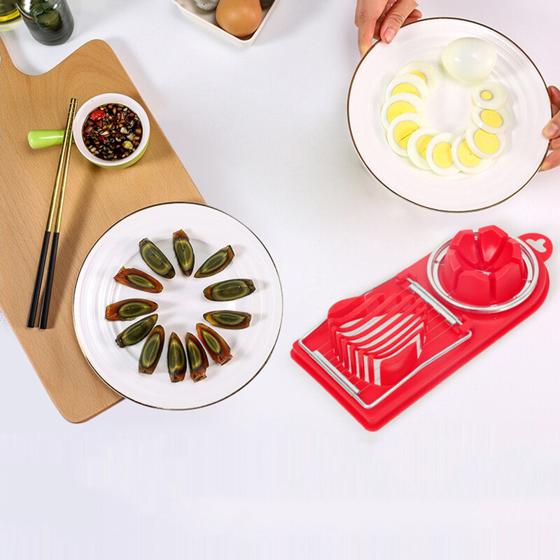 Daugiafunkcinis kiaušinių pjaustytuvas nerūdijančio plieno kiaušinių pjaustyklės pjaustytuvas Gėlės formos pietų mėsos pjaustyklės virtuvės prietaisai