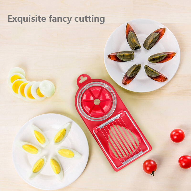 Daugiafunkcinis kiaušinių pjaustytuvas nerūdijančio plieno kiaušinių pjaustyklės pjaustytuvas Gėlės formos pietų mėsos pjaustyklės virtuvės prietaisai