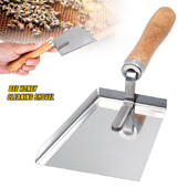 Пчеларска лопата Почистване на пчелен мед Скрепер за мед от неръждаема стомана Почистващи инструменти за консумативи за пчелар Дървена дръжка