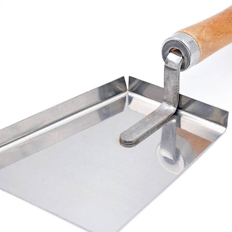 Пчеларска лопата Почистване на пчелен мед Скрепер за мед от неръждаема стомана Почистващи инструменти за консумативи за пчелар Дървена дръжка