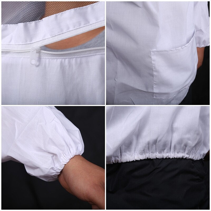 Bišu necaurlaidīgs apģērbs Biškopības aprīkojums Pusķermeņa jaka uzvalks Bišu apģērbs Pret bišu kodumiem kapuci ar pusķermeni Biškopības instrumenti