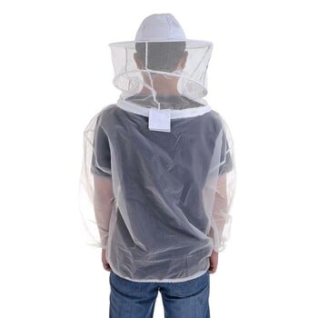 Πέπλα από δίχτυ καπέλου Smock Beekeepers Beekeeping Anti-Bee Προστατευτικά ρούχα για μισό σώμα Διαφανές αναπνεύσιμος εξοπλισμός μελισσοκομίας