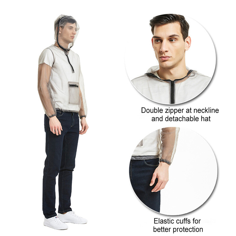 Vanjski kaput protiv komaraca Mrežasta jakna za zaštitu od pčelinjih insekata i komaraca Kaput Kaput za ribolov i lov na otvorenom Zaštitni kaput