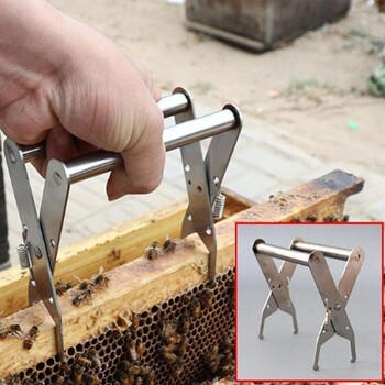 1 Pc Bee Hive Frame Clip Bee Nest Box Frame Holder Tool Bee System Queen Μελισσοκόμος Εκτροφή Εξοπλισμός σύλληψης Gri E9W9