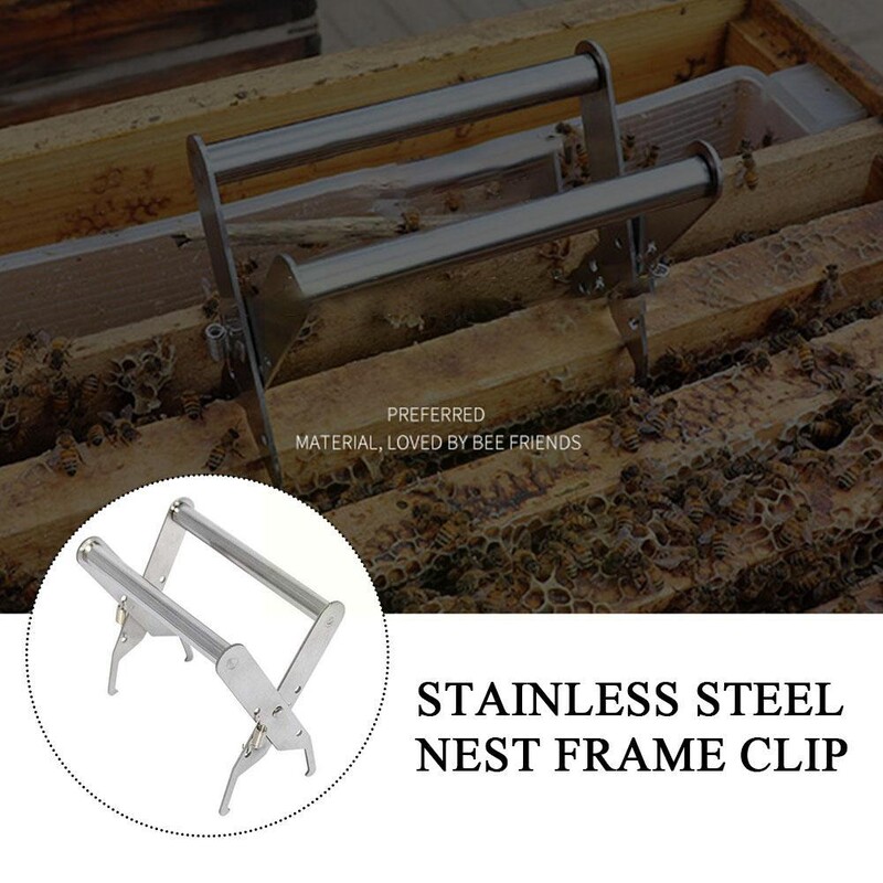 1 kom. Kvačica okvira košnice Kutija za pčele Kutija za gnijezdo Držač okvira Alat za sustav pčela Kraljica Pčelarenje Uzgoj pčela Oprema za hvatanje Gri E9W9