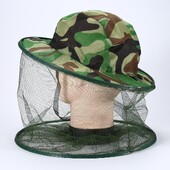 Camo méhészeti kalap fej arcvédő fátyol maszk sapka méhpoloska rovar szúnyog elleni biztonsági fejháló