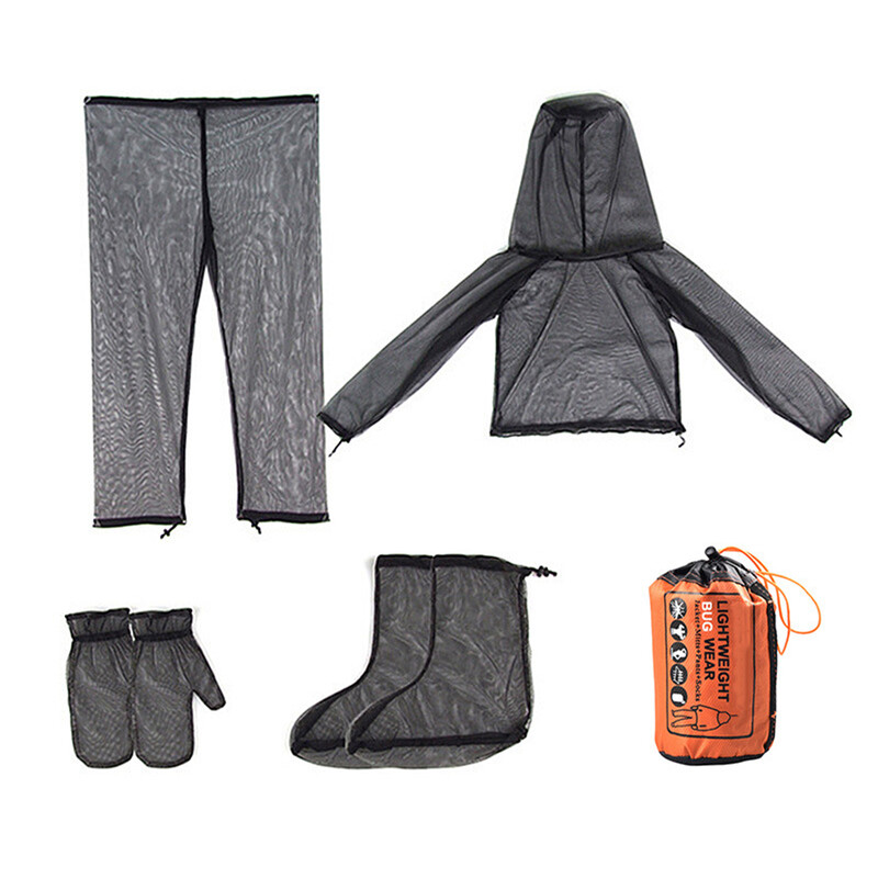 4PCS/Set Vanjsko odijelo za zaštitu od komaraca Mrežasta pčelarska zaštitna odjeća s kapuljačom Kampiranje Planinarenje Odjeća protiv uboda komaraca