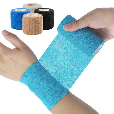 8 krāsas Krāsaina Athletic Wrap lente Pašlīmējoša elastīga pārsējs Elastoplast sporta aizsargs ceļgals pirksts potīte plaukstas plecs