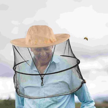 2 бр. Слънцезащитна шапка с дишаща мрежа за глава Bee Keeper Hat Сгъваема пчеларска преносима мрежа с воал Полиестерни костюми