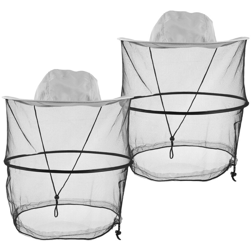 2 kom za zaštitu od sunca, prozračna mrežasta kapa za glavu Šešir čuvara pčela Sklopivi pčelarski prijenosni mrežasti veo Poliesterski kostimi