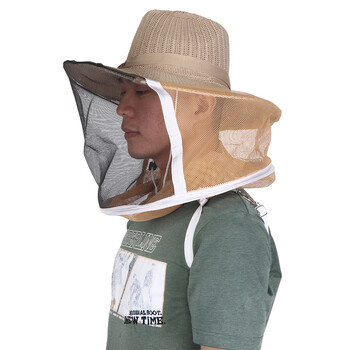 Beekeeper Cowboy Hat Beekeeping Veil Outdoor Beekeeper Cowboy Hat Αναπνεύσιμο πυρίμαχο προστατευτικό κεφαλής προσώπου με πέπλο μελισσοκομίας