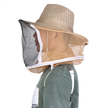 Beekeeper Cowboy Hat Beekeeping Veil Outdoor Beekeeper Cowboy Hat Αναπνεύσιμο πυρίμαχο προστατευτικό κεφαλής προσώπου με πέπλο μελισσοκομίας