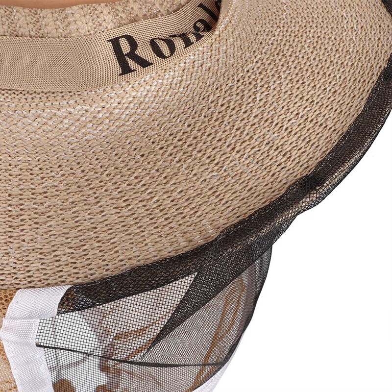 Пчеларска каубойска шапка Пчеларски воал Външен пчеларски каубойска шапка Дишаща огнеупорна пчеларска воал Протектор за лице и глава