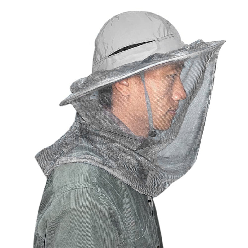 Лятна рибарска шапка на открито, слънцезащита, водоустойчива, слънцезащитна шапка с голяма периферия, мрежеста маска, риболов, защита от комари