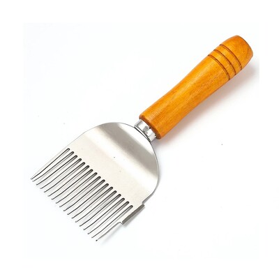 Κόφτης μελιού Ξύλινη λαβή χτένα Honey pin Needle Honey Knife Cut Beekeeper Uncapping Forks 17 Root BEE Fork Durable 1PCS