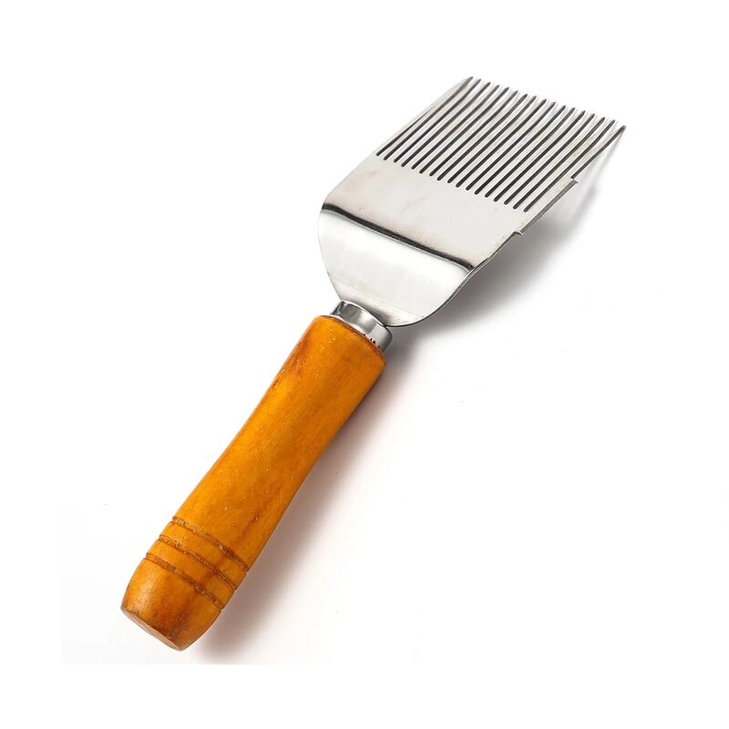 Резачка за мед, дървена дръжка, гребен, игла за мед, игла, нож за мед, рязане, пчеларски вилици за отваряне на 17 корена, ПЧЕЛНА вилица, издръжлива, 1 БР.