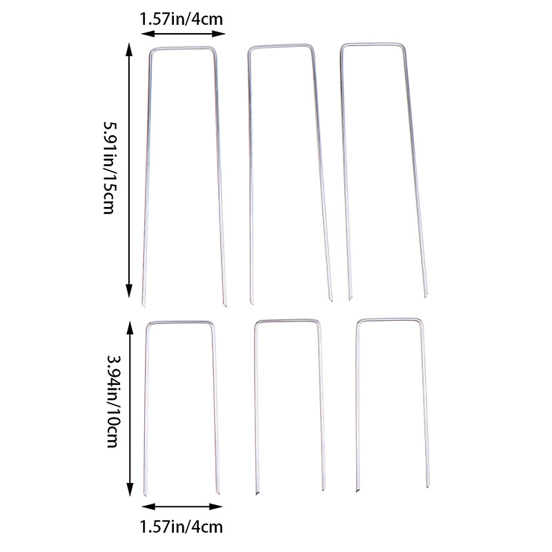 20 vnt kraštovaizdžio kabės U formos sodo smeigtukai sodo kuoliukai, tvirti kiemo vejos palapinės kuolai Tvirtinantys kaiščius nuo piktžolių