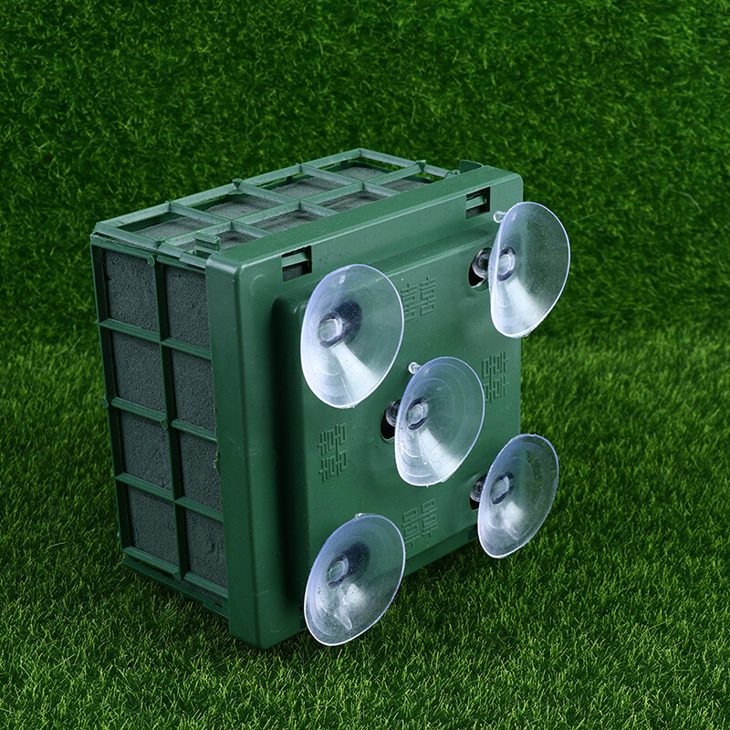 1 vnt. žalios kvadratinės dekoratyvinės patvarios vestuvinio automobilio gėlių putplasčio plytos su čiulptuku vestuvių stalo centrinei gėlių kompozicijai