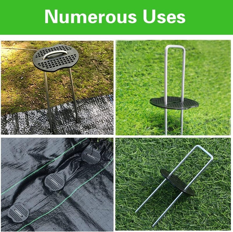 30 опаковки Градински колове Уплътнение за пейзажни скоби, U-образни щифтове за пирони Озеленяване на цветна леха Бариера от плевели, Създайте по-здрава фиксация