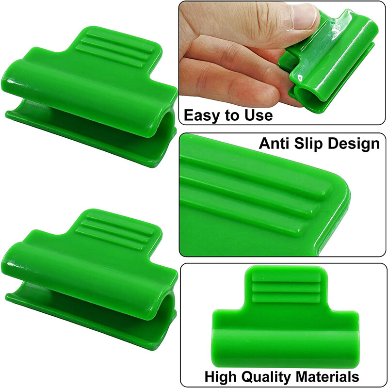 10 vnt Šiltnamio efektą sukeliančių spaustukų Gnybtai Sodo atraminis rėmas Augalų atraminiai kuoliukai tvartui Plėvelės eilės dangčio šešėliavimas tinklelio tunelio lanko spaustukas