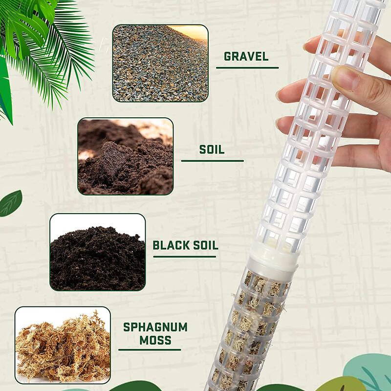 Растения Пръчка за катерене Стълб за растения Сфагнум Опора за растения Решетка Рамка Колона от воден мъх Стълб за саксийни цветя Лози за катерене