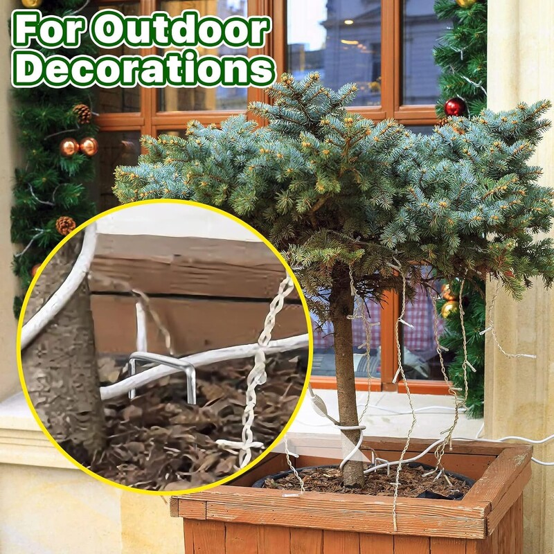 5 комплекта 6-инчови градински колове Тежкотоварни 11 калибър, галванизирани дворни скоби U колчета Огради Капково напояване Обезопасяващи колове Колове за примка