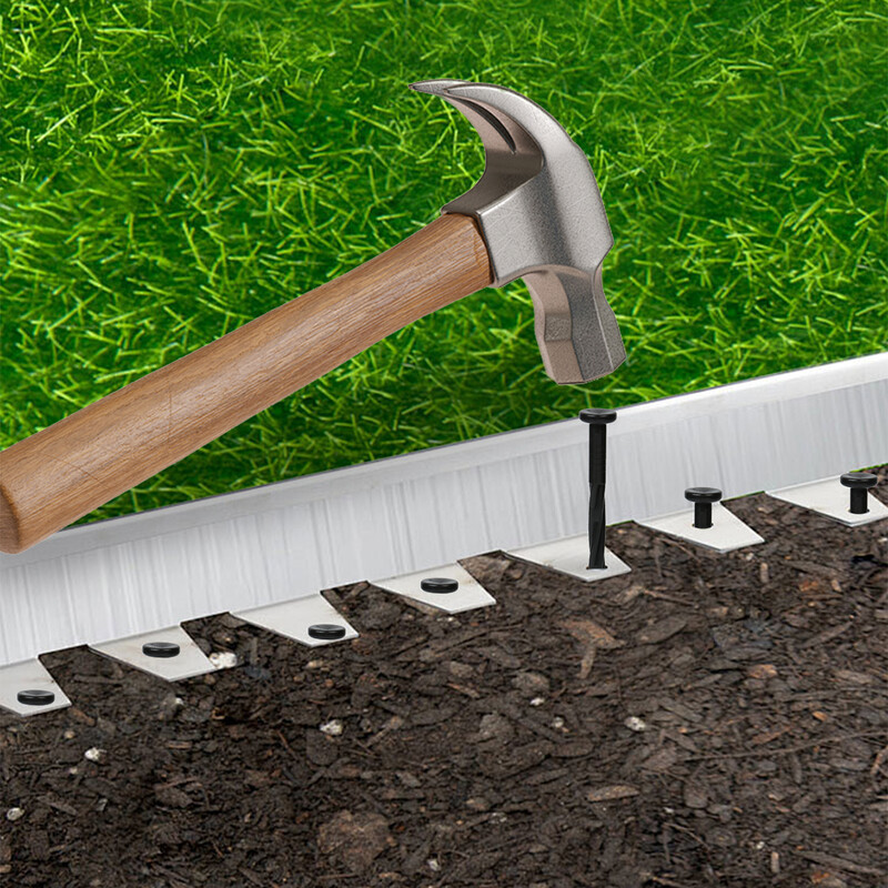 30 бр. Градински анкерни колове Пирони за оформяне на тревни площи Спираловидни павета Земни пирони Палатка Пейзаж Универсална черна пластмасова фиксация за вътрешен двор