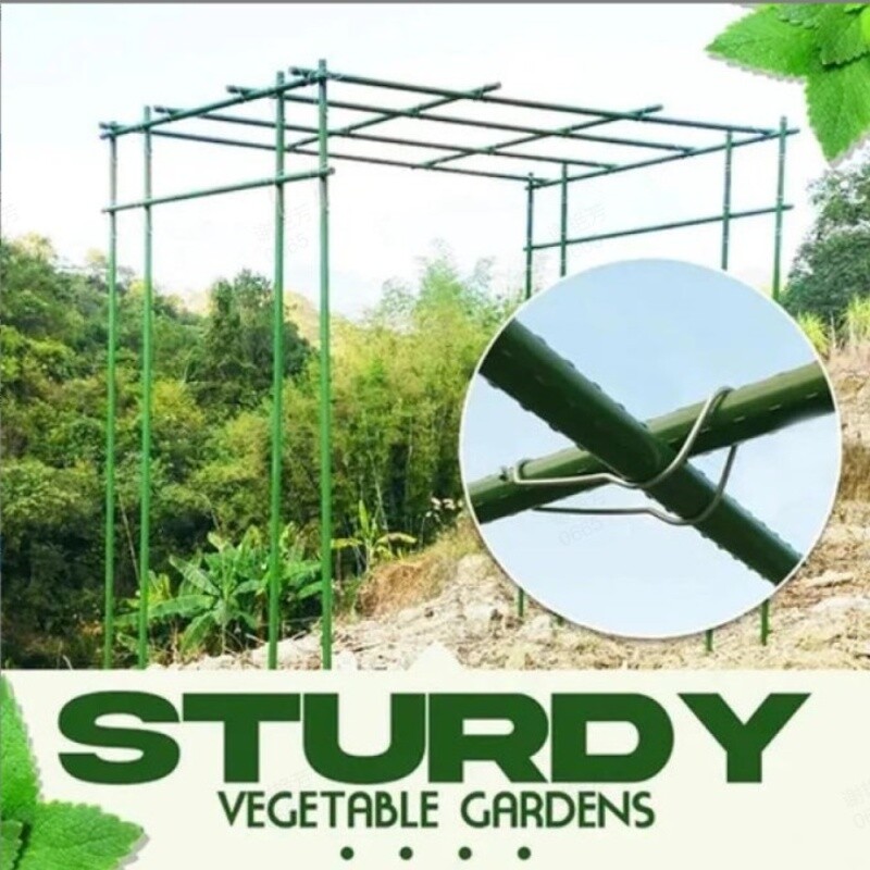 10 бр. Решетка за растения Свързващи катарами Катереща се тръба Фиксиращ инструмент Конектори за градински колове за покрив на зеленчукова градина