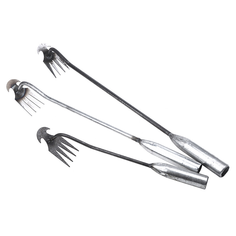 2023 Двойно предназначен инструмент за издърпване на плевене с 4 зъба Ръчно плевене Копаене на трева Лопата Премахване на корени на трева Градинска мотика Градински консумативи