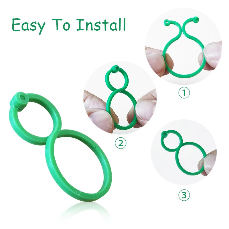 2 IN1 20-200 бр. Щипки за растения, щипки за лоза, многократна катарама, кука, поддържа лоза, свързва за зеленчуци, домати, краставици, грозде