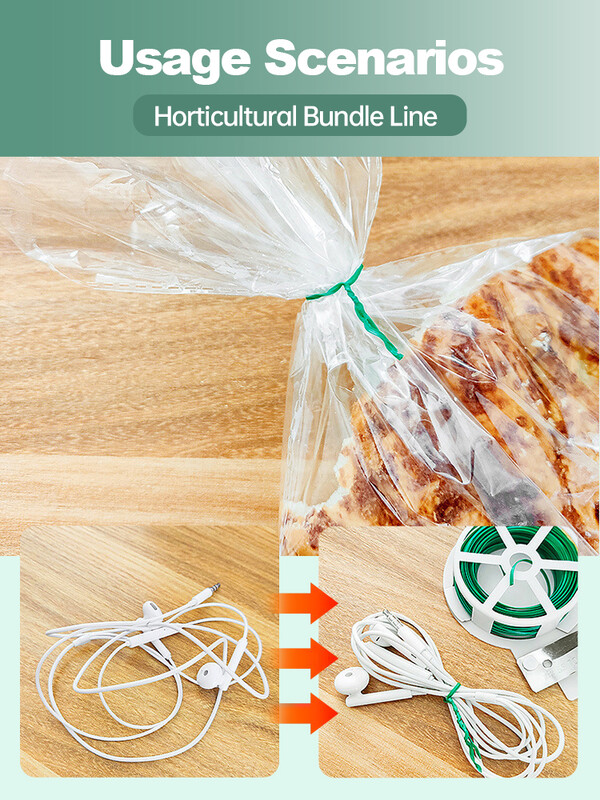 50 м Фиксирано въже за градинско растение Многократна зелена облицовъчна връв с фреза Здрава завъртаща се вратовръзка за растения Градинарство Фиксатор за присаждане на зеленчуци