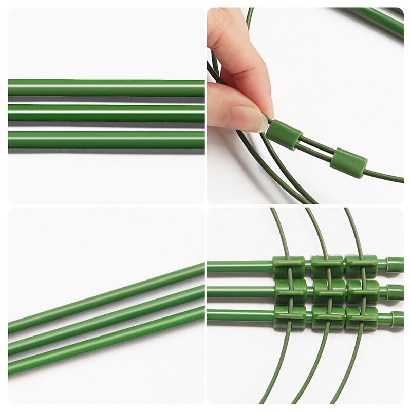 Augalų pagaliukai 10 vnt. Augalų pagaliukai su 20 m raiščiais Augalų stiebo atraminiai pagaliukai, skirti išlaikyti augalus Sodo augalų atrama