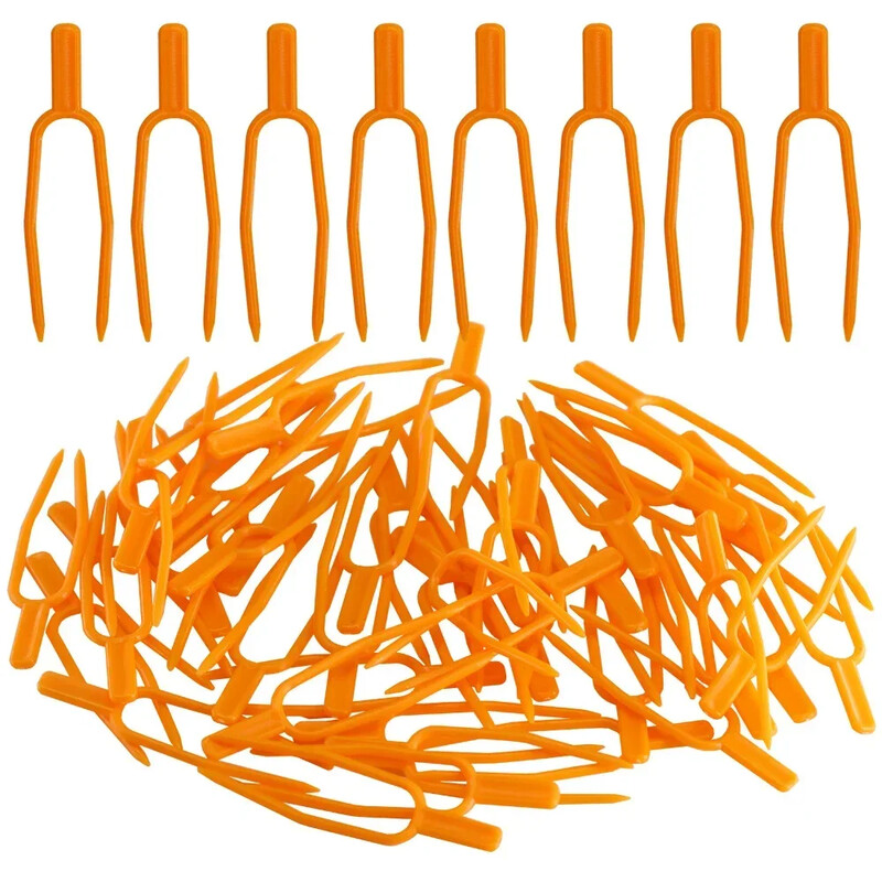 100PCS фиксатор за стебла на растения, вилица за засаждане на градински ягоди, фиксатор за диня, скоба, скоба за растения