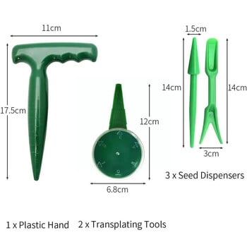 4 τμχ/Σετ Σετ Μίνι Εργαλείο σποράς και μετανάστευσης φυτών Εργαλεία καλλιέργειας δενδρυλλίων φυτών φυτών Κηπουρική Εργαλείο φύτευσης μεταφύτευσης