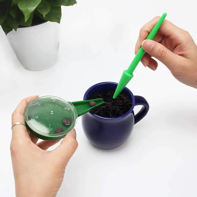 Комплект от 4 бр./комплект Мини сеялка и инструмент за миграция на растения Инструменти за отглеждане на разсад за разсадници Градинарство Пресаждане Инструмент за засаждане