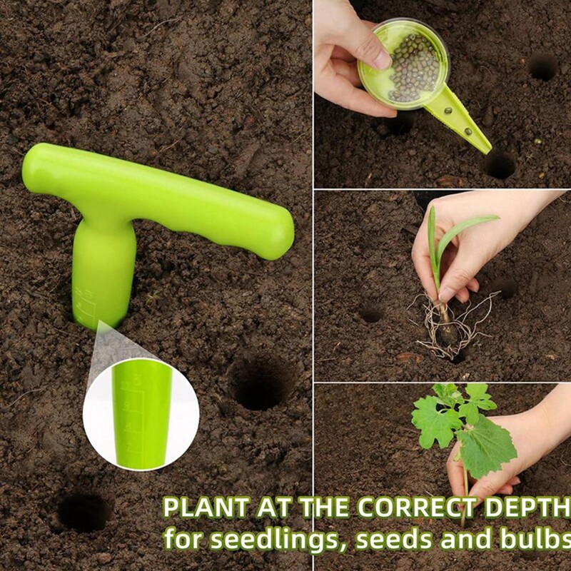 5 предавки Регулируем диспенсер за сеитба Ръчна сеялка за цветя Професионален трансплантатор за растения Ръчна сеялка Градински консумативи