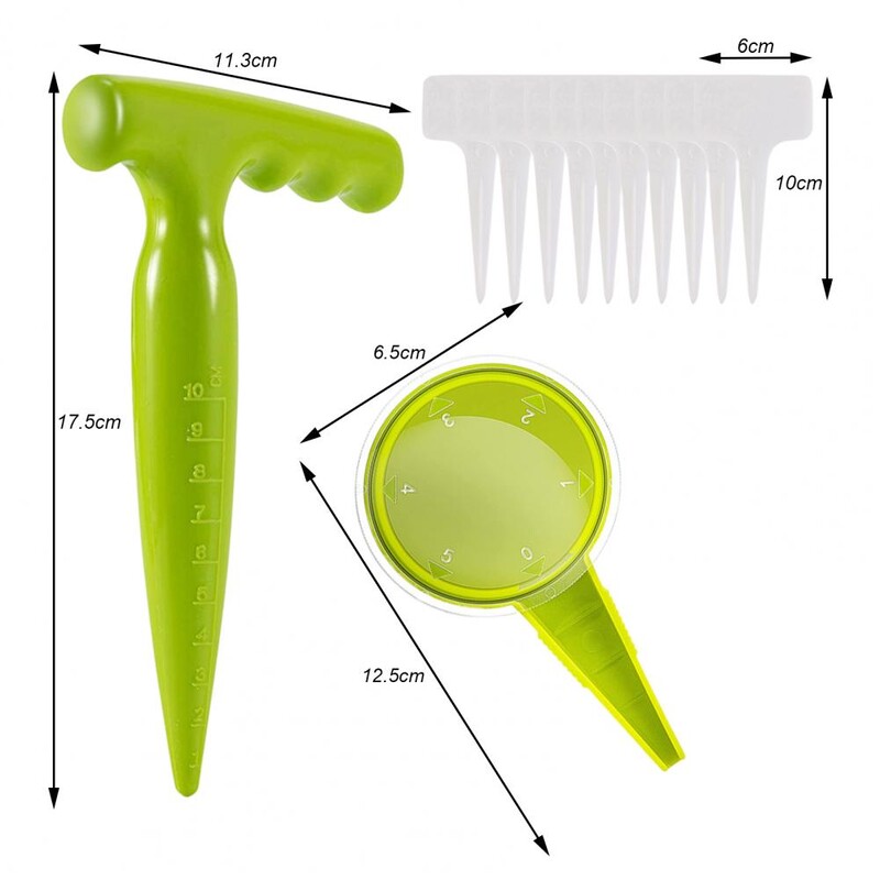 5 предавки Регулируем диспенсер за сеитба Ръчна сеялка за цветя Професионален трансплантатор за растения Ръчна сеялка Градински консумативи