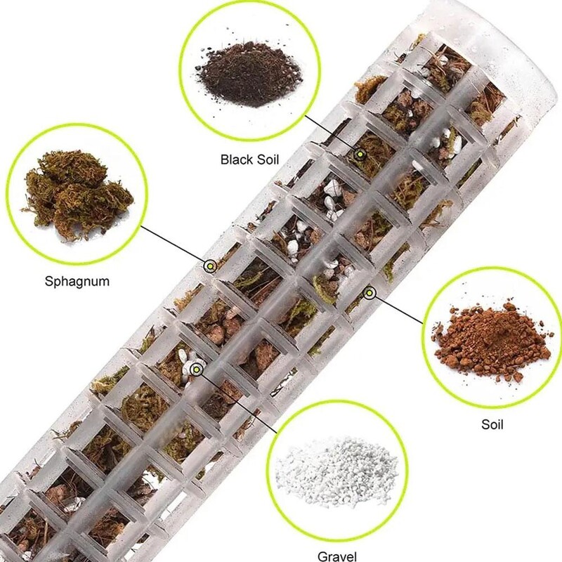 Височина на колоната за катерене от воден мъх 25 см Подкрепа за растеж на мъх Оформяне на растения Кокосово кафяво зелено Колона от ананас Градински консумативи