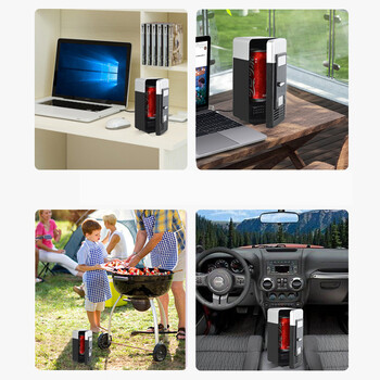 Mini USB Fridge Portable Cooler Κονσέρβες ποτών Ψυγείο / Θερμότερο ψυγείο για φορητό υπολογιστή αυτοκινήτου αυτοκινήτου Μαύρο κόκκινο χρώμα 2024