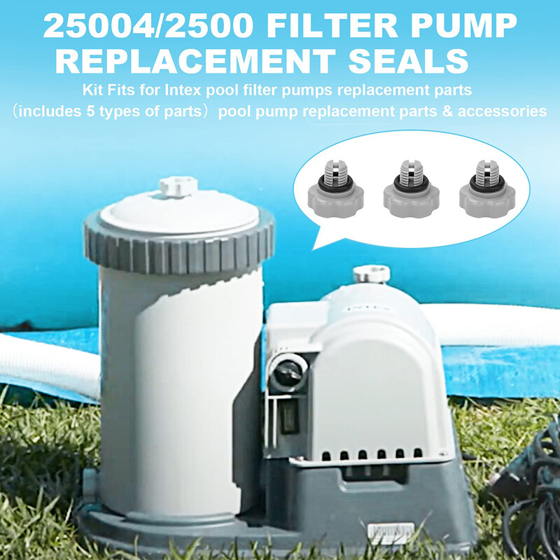 1/3 ks pre Intex 10725 10264 O-krúžky pre odvzdušňovací ventil 25004/2500, náhradný diel pre ventil filtračného čerpadla a O-krúžok pre bazén, príslušenstvo